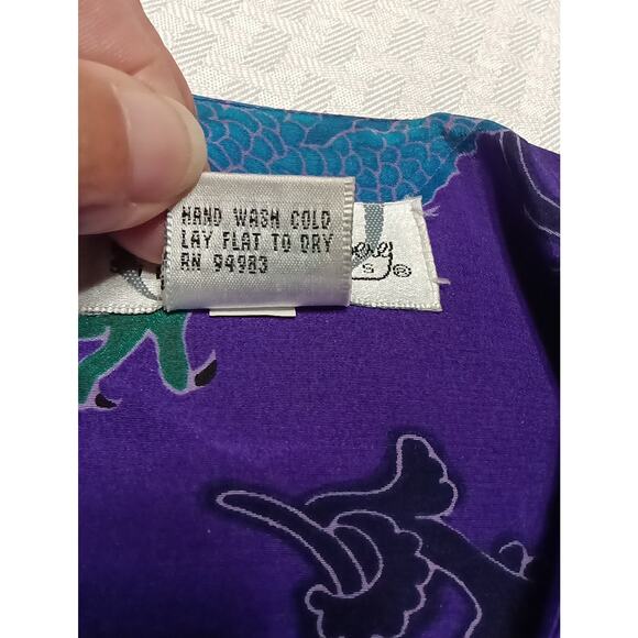 Diane von Furstenberg Women's Silk Blouse Size M Asian Dragon Print Long Sleeve - Picture 4 of 6